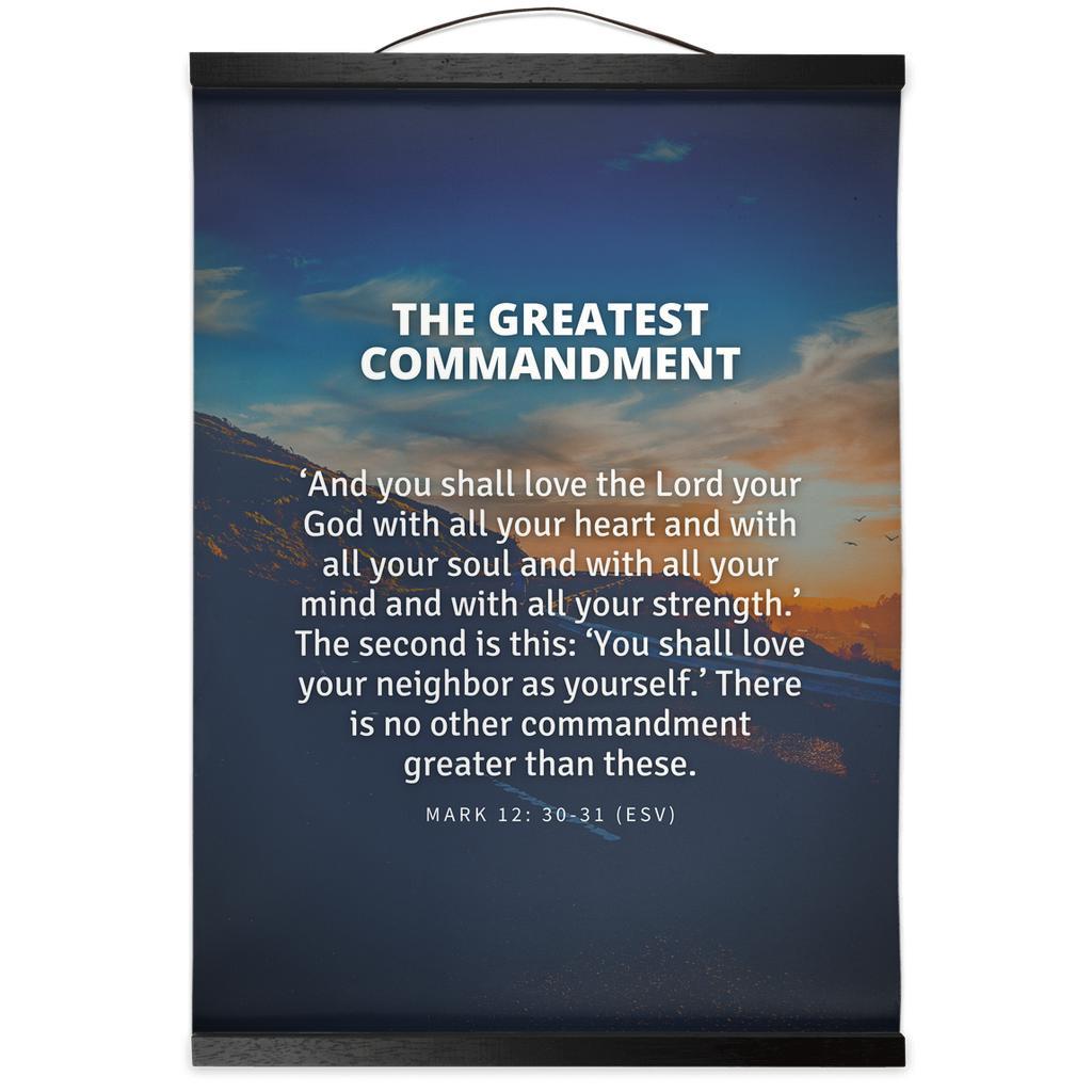 The Greatest Commandment Hanging Canvas